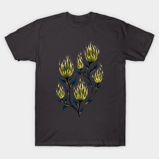 Fire Flower - Blue Gold T-Shirt